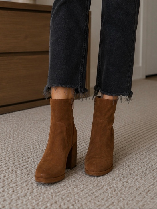 Shoes - Brown Suede Ankle Boots